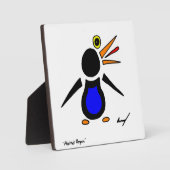 Abstracte Penguin Plaque Fotoplaat (Voorkant)