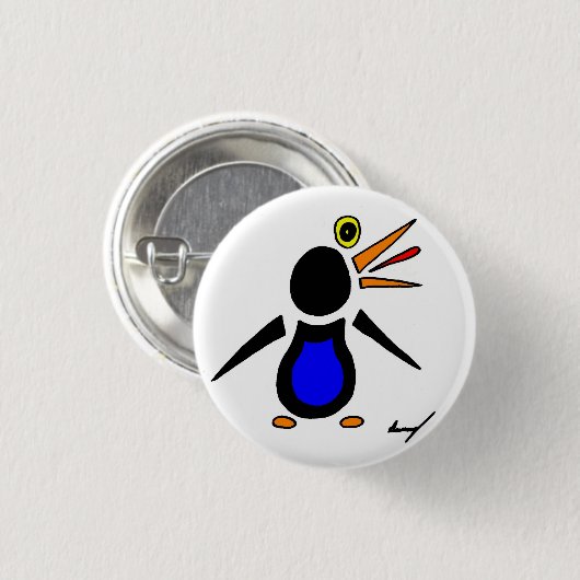 Abstracte Penguin Round Button (Voorkant /achterkant)