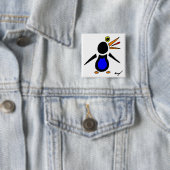 Abstracte Penguin Square Button (In situ)