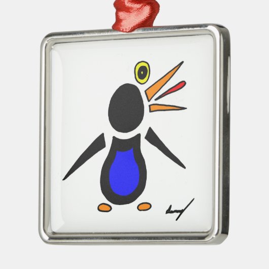 Abstracte Penguin Square Ornament (Links)
