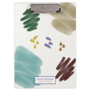 Abstracte penseellijn met bodembedekking klembord