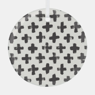  Abstracte penseelstreken achtergrond Glas Ornament