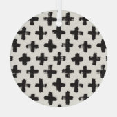 Abstracte penseelstreken achtergrond Glas Ornament (Achterkant)