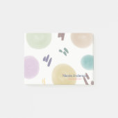 Abstracte penseelstreken bevestigen post-it® notes (Voorkant)