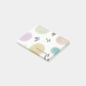 Abstracte penseelstreken bevestigen post-it® notes (Schuin)