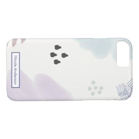 Abstracte penseelstreken Case-Mate iPhone case (Achterkant (Horizontaal))
