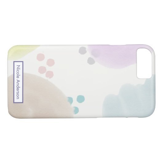 Abstracte penseelstreken Case-Mate iPhone case (Achterkant (Horizontaal))