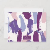 Abstracte penseelstreken gepersonaliseerd briefpap notitiekaartje (Achterkant)