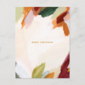 Abstracte penseelstreken Kerst Feestdagenkaart (Voorkant)