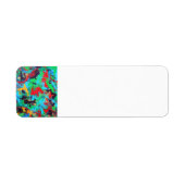 Abstracte penseelstreken met schouderwand etiket (Voorkant)
