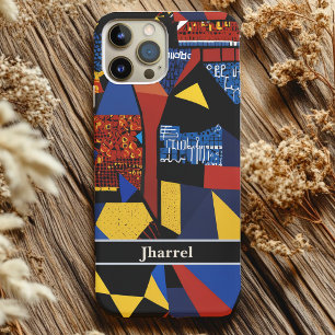 Abstracte pensioencadeaus voor Afro-Amerikaanse va iPhone 16 Hoesje