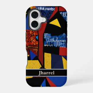 Abstracte pensioencadeaus voor Afro-Amerikaanse va iPhone 16 Hoesje