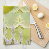 Abstracte peren theedoek (Quarter Fold)