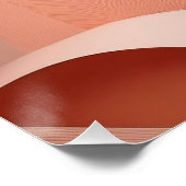 Abstracte perzikkrommen - Moderne muurkunst Perfect Poster (Hoek)