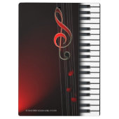 Abstracte piano & rode klep klembord (Achterkant)