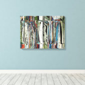 Abstracte pianokussen canvas afdruk (Insitu (Houten vloer))