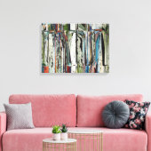 Abstracte pianokussen canvas afdruk (Insitu (Woonkamer))