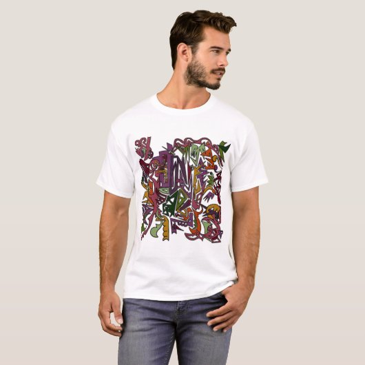 Abstracte Picasso-stijl T-shirt (Voorkant volledig)