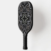 Abstracte Pijl Grunge Patroon En Zachte Pastels Pickleball Paddle (Links)