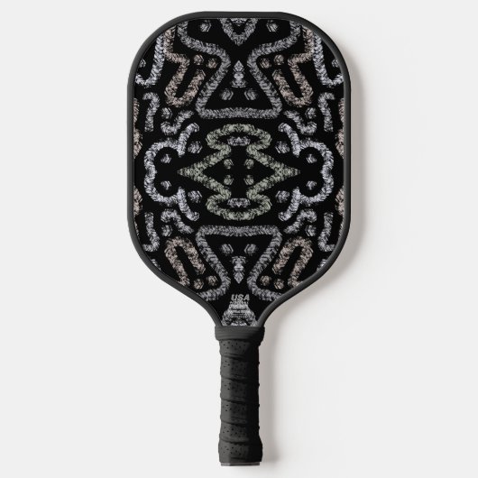 Abstracte Pijl Grunge Patroon En Zachte Pastels Pickleball Paddle (Voorkant)