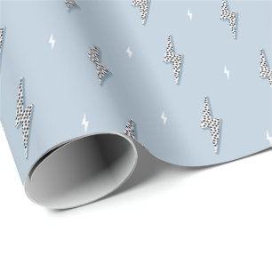 Abstracte pijlen minimalistische babyblauw cadeaupapier