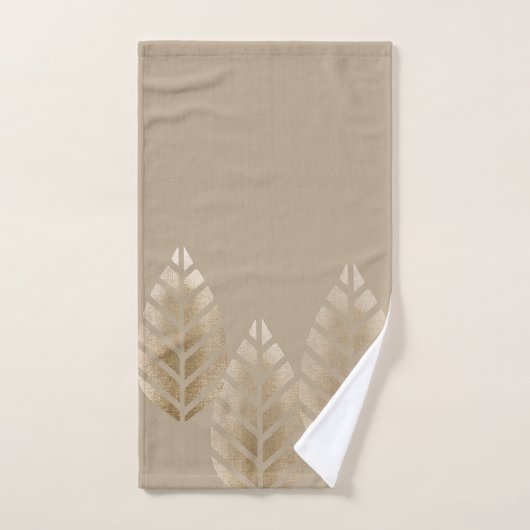 Abstracte pijnbomen van koper en platina bad handdoek (Handdoek)