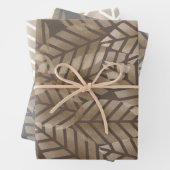 Abstracte pijnbomen van koper en platina inpakpapier vel (In situ)