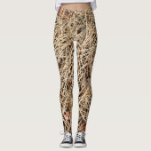 Abstracte Pine Needles Leggings (Voorkant)