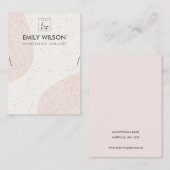 ABSTRACTE PINK CERAMIC WAVE KETTING DISPLAY LOGO VISITEKAARTJE (Voorkant / Achterkant)