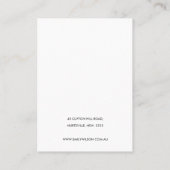 ABSTRACTE PINK CERAMIC WAVES EARING DISPLAY LOGO VISITEKAARTJE (Achterkant)