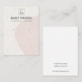 ABSTRACTE PINK CERAMIC WAVES EARING DISPLAY LOGO VISITEKAARTJE (Voorkant / Achterkant)