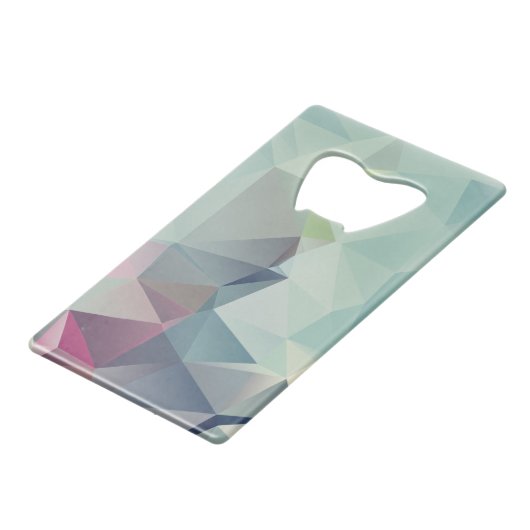 Abstracte piramide-kunst voor blauwdruk kredietkaart flessenopener (Achterkant Gekanteld)