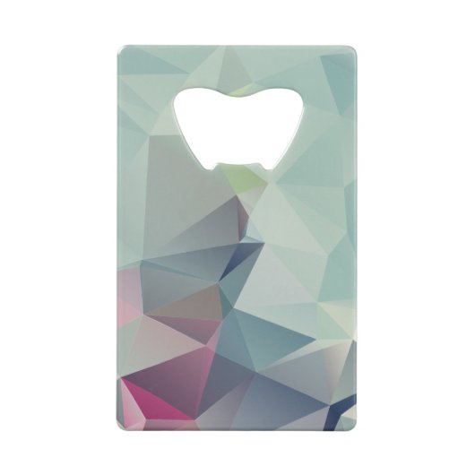 Abstracte piramide-kunst voor blauwdruk kredietkaart flessenopener (Achterkant)