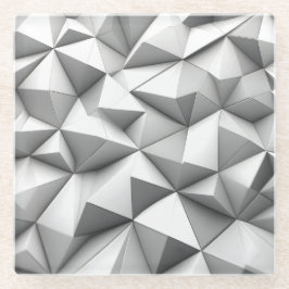 abstracte piramides grijs glazen onderzetter