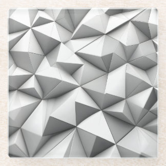 abstracte piramides grijs glazen onderzetter