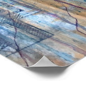 Abstracte Pittsburgh-kaart Poster (Hoek)