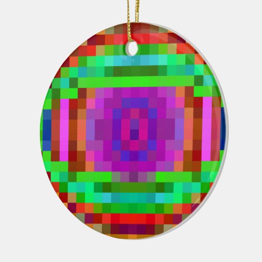 Abstracte Pixel Kunstkleurige Mozaïek Keramisch Ornament (Links)