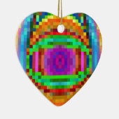 Abstracte Pixel Kunstkleurige Mozaïek Keramisch Ornament (Rechts)