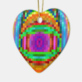 Abstracte Pixel Kunstkleurige Mozaïek Keramisch Ornament (Links)