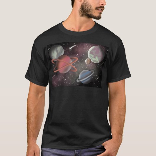 Abstracte planeten 2 t-shirt (Voorkant)