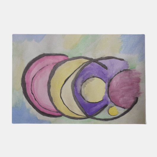 Abstracte Planeten Kunstdeurmat Deurmat (Voorkant)