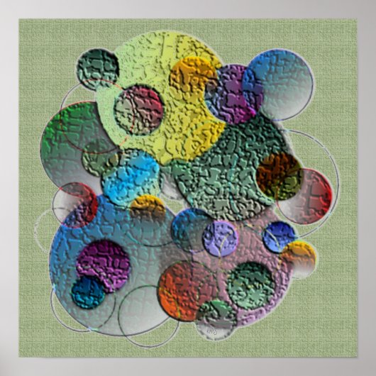 Abstracte planten poster (Voorkant)