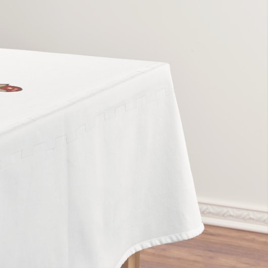 Abstracte Poinsettia Monogram Holiday Tablecloth Tafelkleed (Voorbeeld)