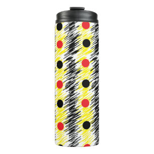 Abstracte polka stippen thermosbeker