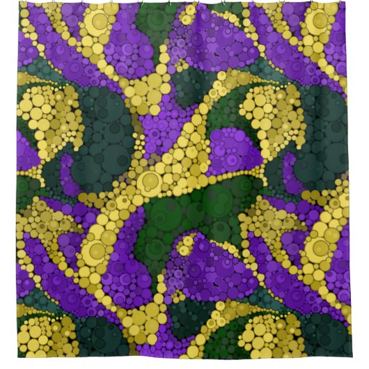 Abstracte polkadop douchegordijn (Voorkant)