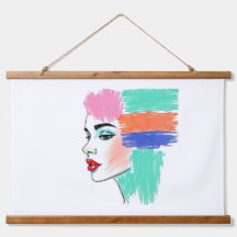 Abstracte Pop Art Woman Tapestry
