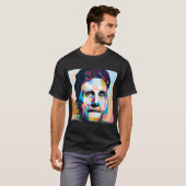 Abstracte popart George Orwell in WPAP T-shirt (Voorkant volledig)