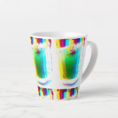 Abstracte Popart Primary Rainbow Drink Latte Mok (Rechterhoek)