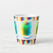 Abstracte Popart Primary Rainbow Drink Latte Mok (Voorkant)