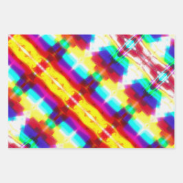 Abstracte Popart Rainbow Wrapping FlatSheet Set Inpakpapier Vel